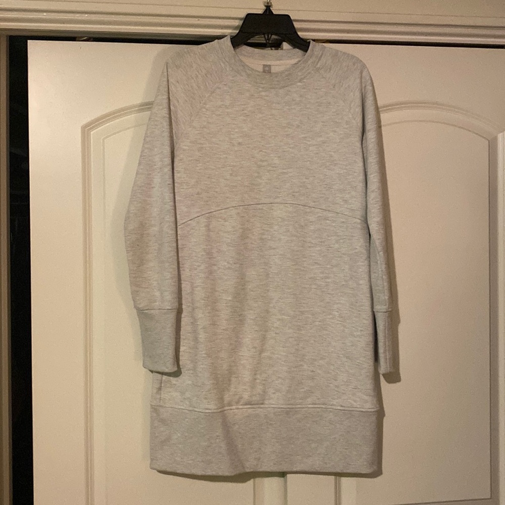Athleta Fleece Dress sz Small. Heathered Gray
